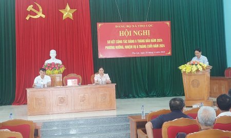 Đảng uỷ xã Thọ Lộc tổ chức sơ kết 6 tháng đầu năm 2024